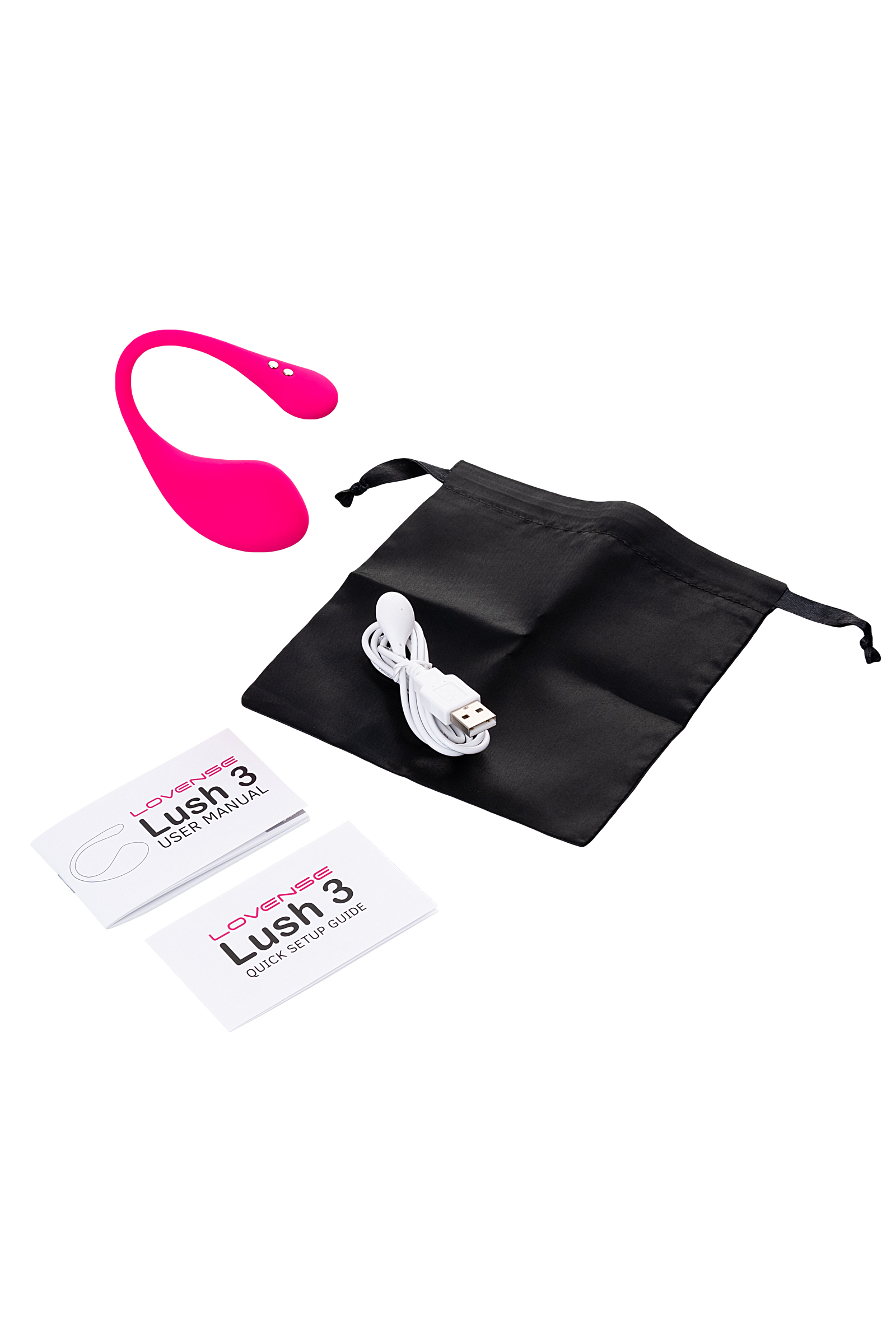 Виброяйцо LOVENSE Lush 3, силикон, розовый, 18 см. Фото N6
