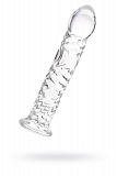 Нереалистичный фаллоимитатор Sexus Glass, стекло, прозрачный, 16,5 см